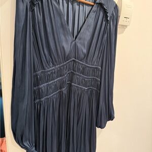 Maje Blue Pleated Dress